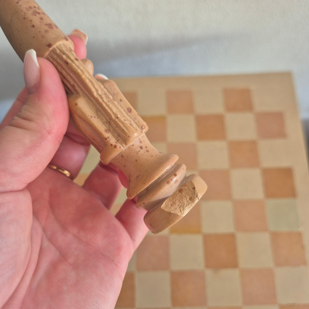 Vintage Afrikaans schaakspel van zeepsteen