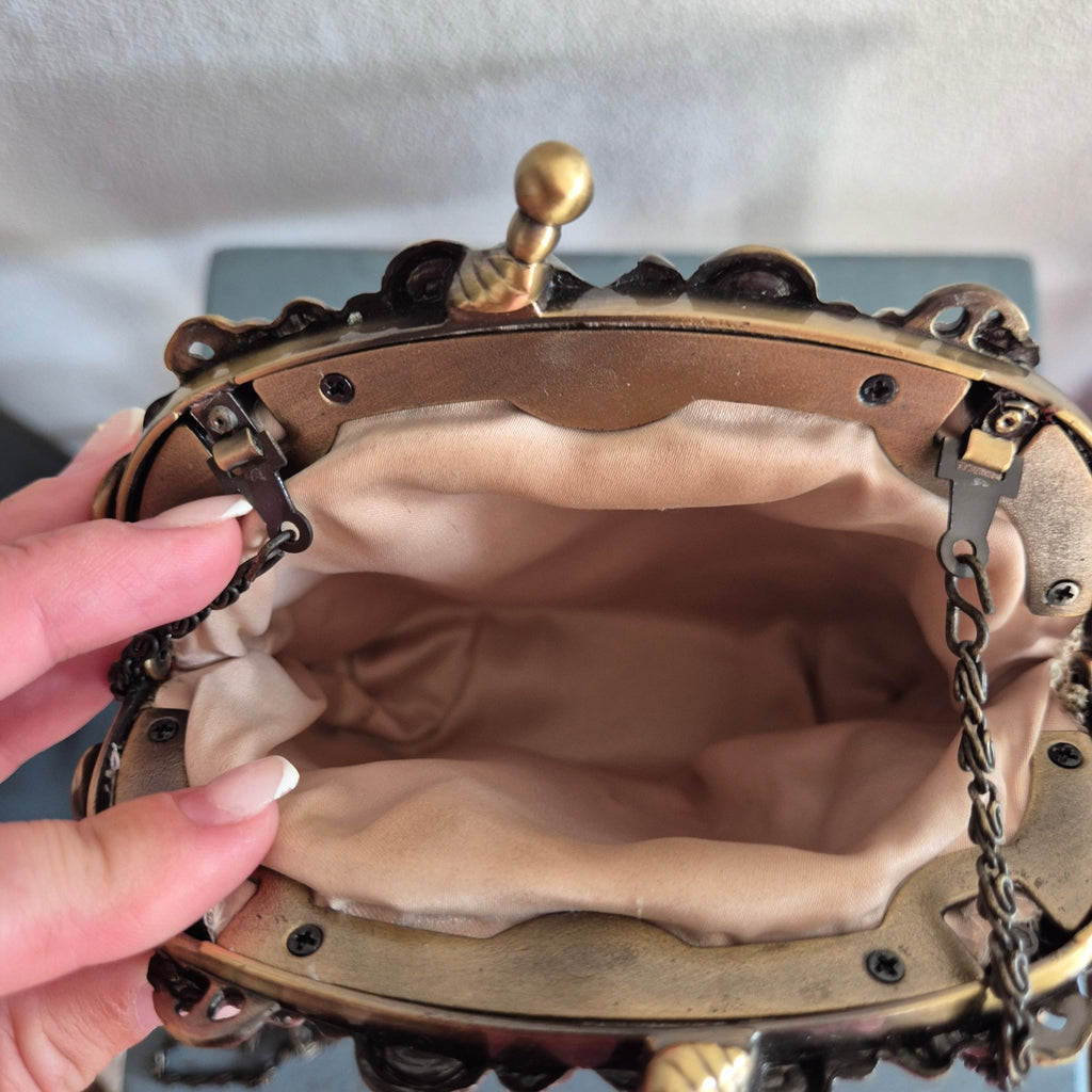 Antieke handtas uit de late Victoriaanse tijd