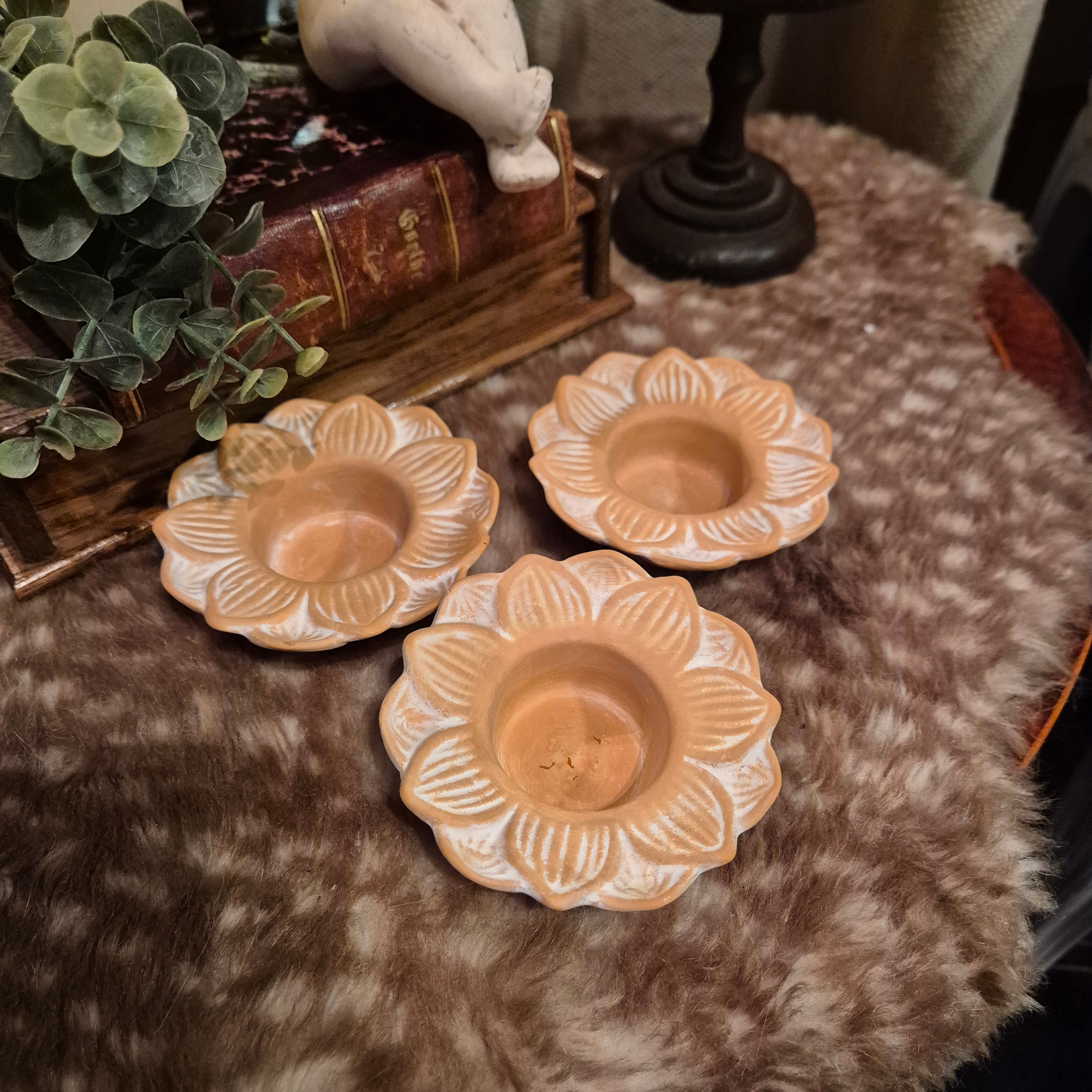 Terracotta waxinelichthouders