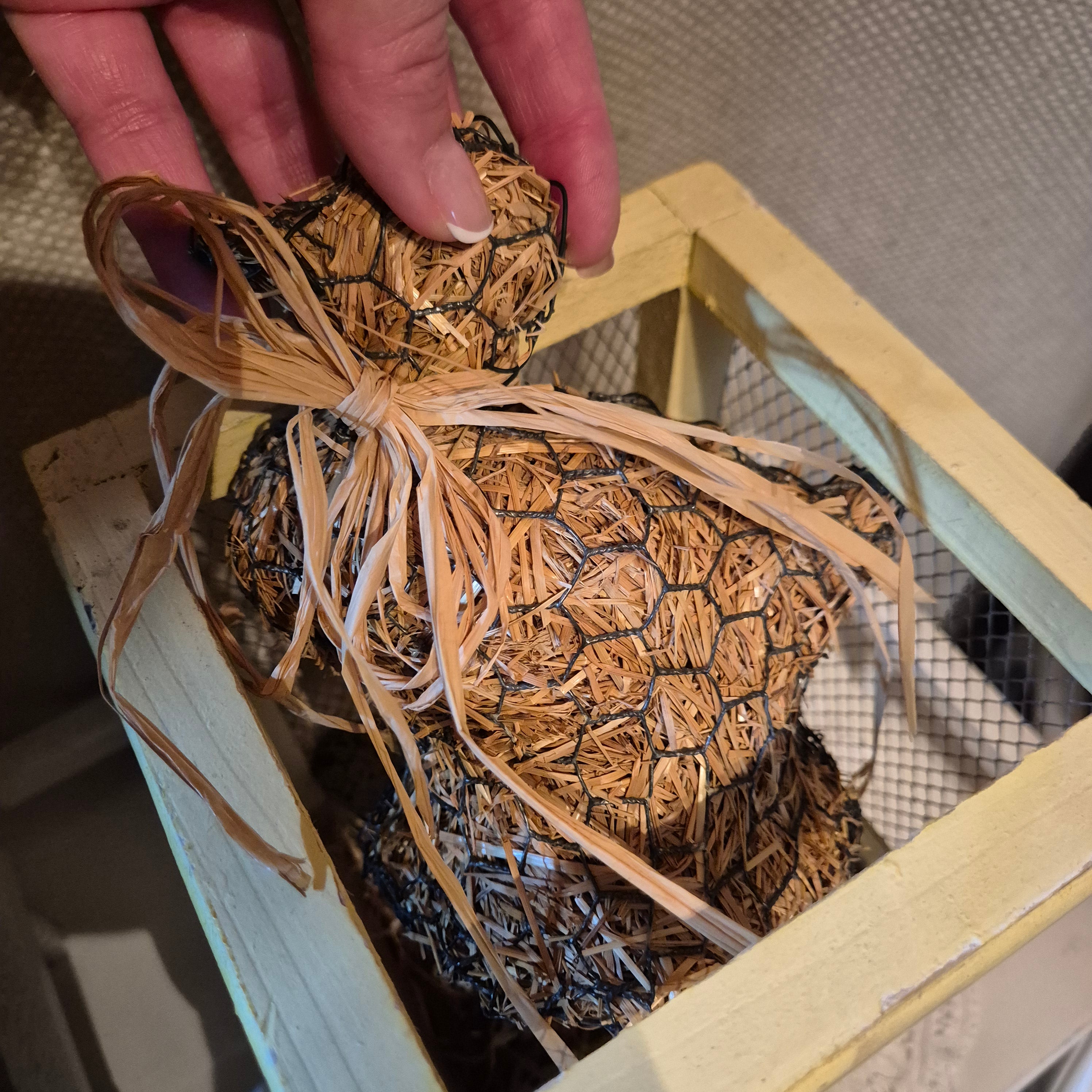 Brocante voorjaars set met kooitje