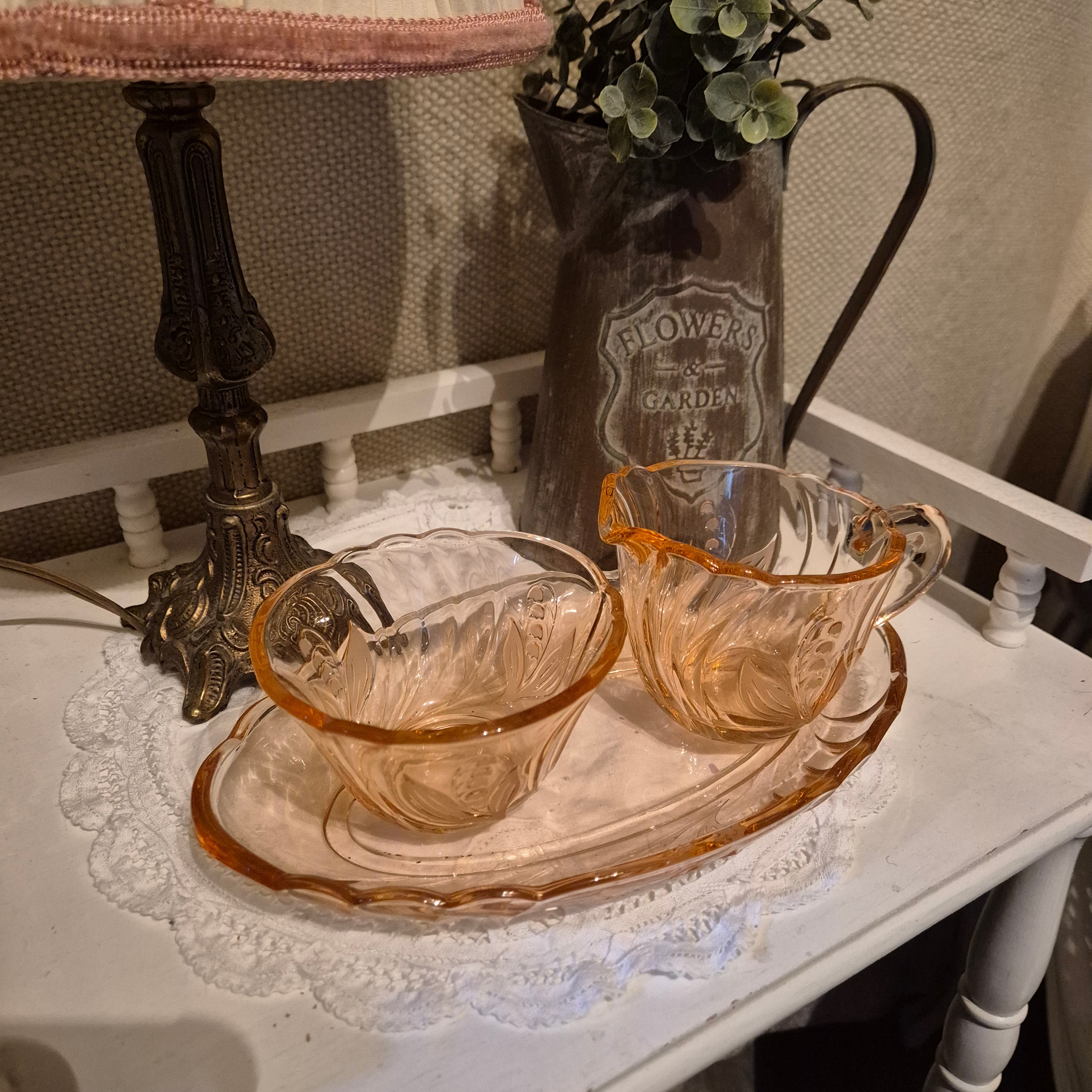 Vintage depressieglas setje