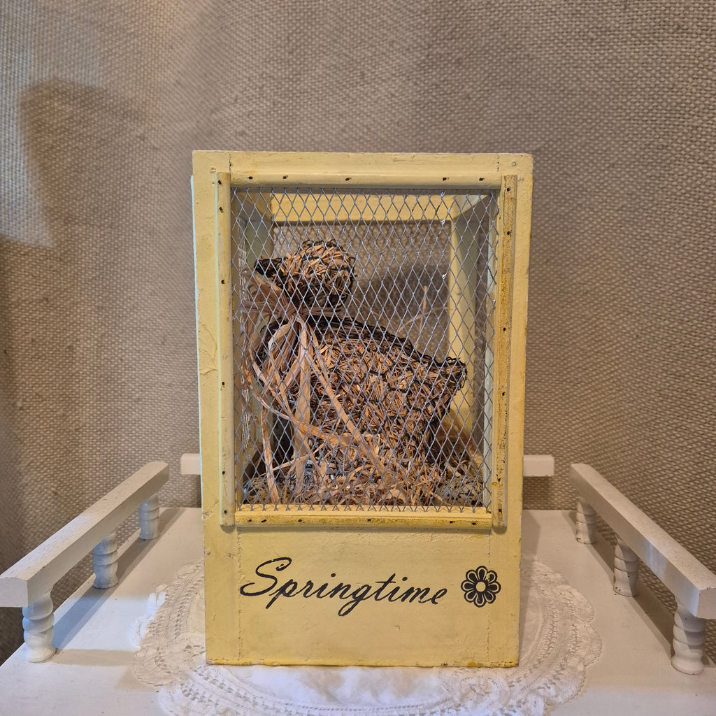 Brocante voorjaars set met kooitje