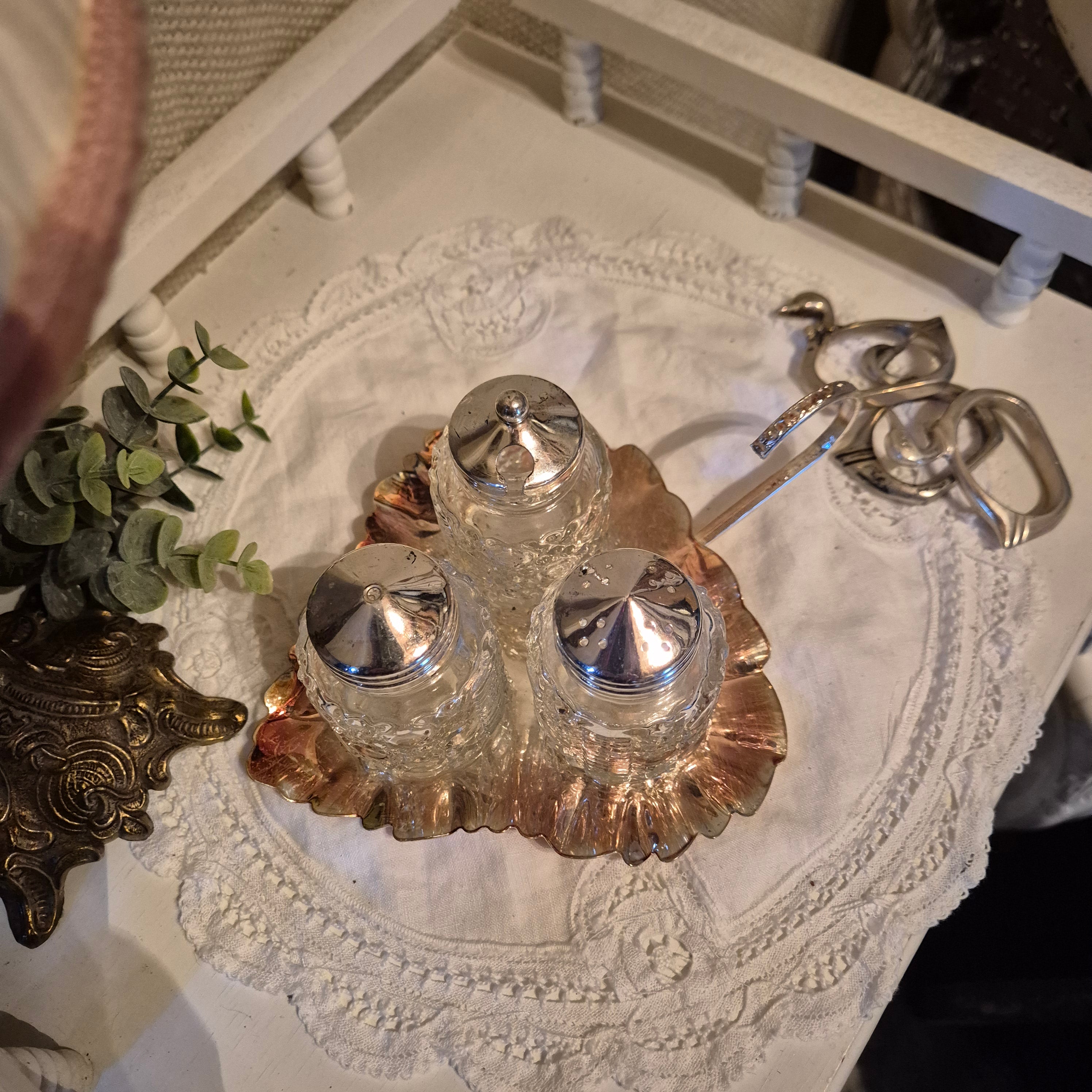 Verzilverd Ménage setje England