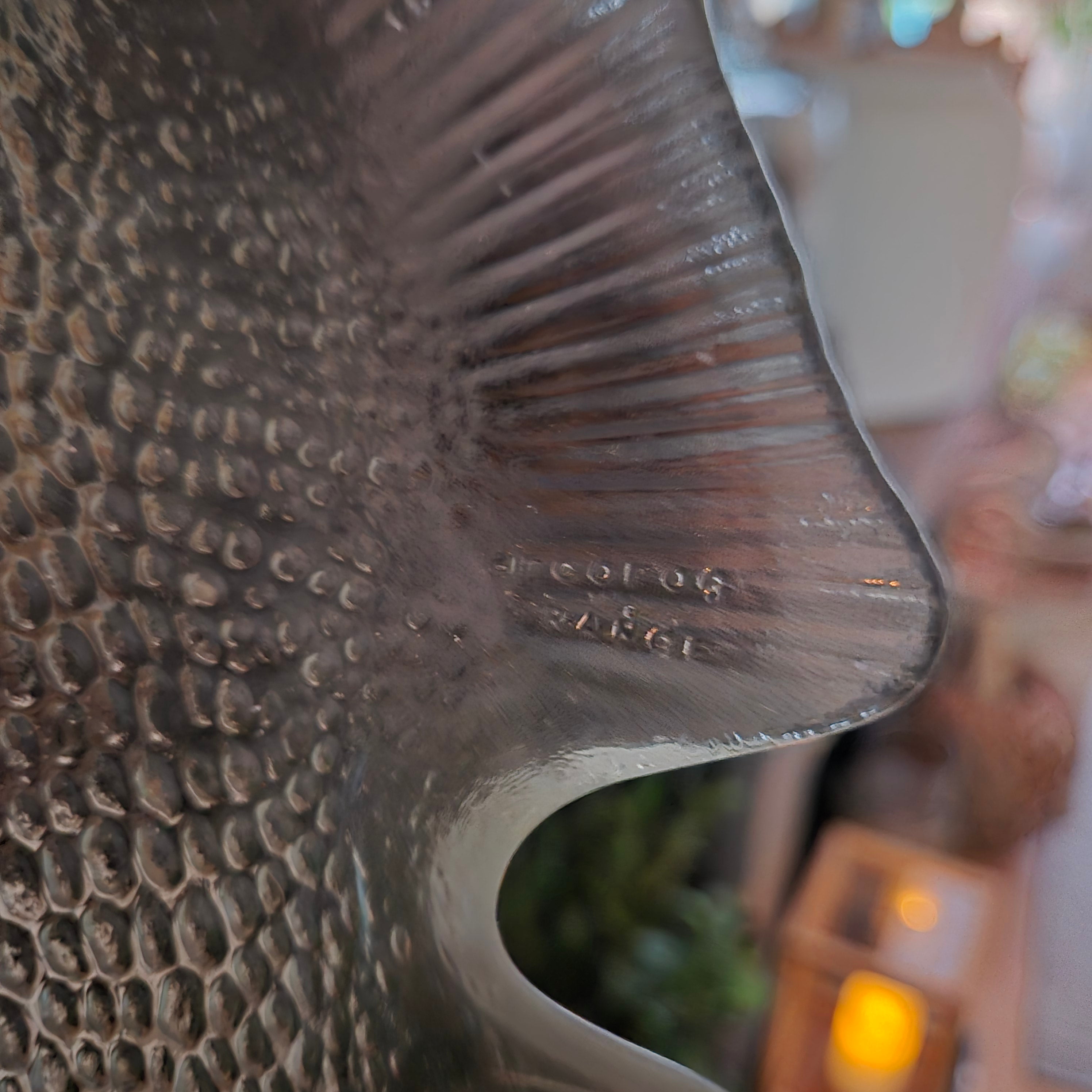 Vintage borden vis van glas