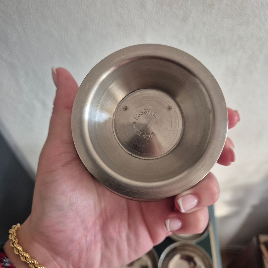 Vintage stainless steel ijscoupes