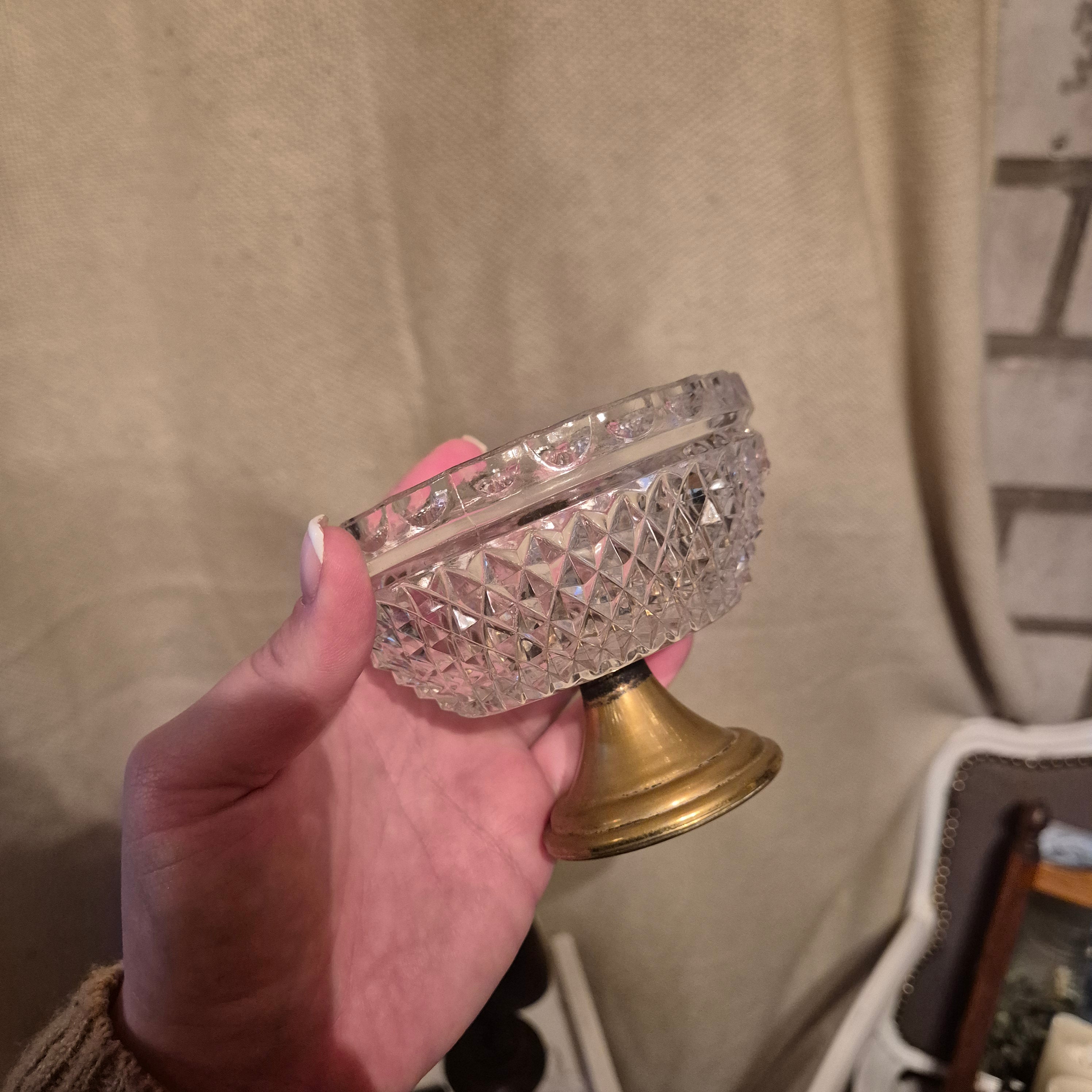 Vintage glazen bonbonniere