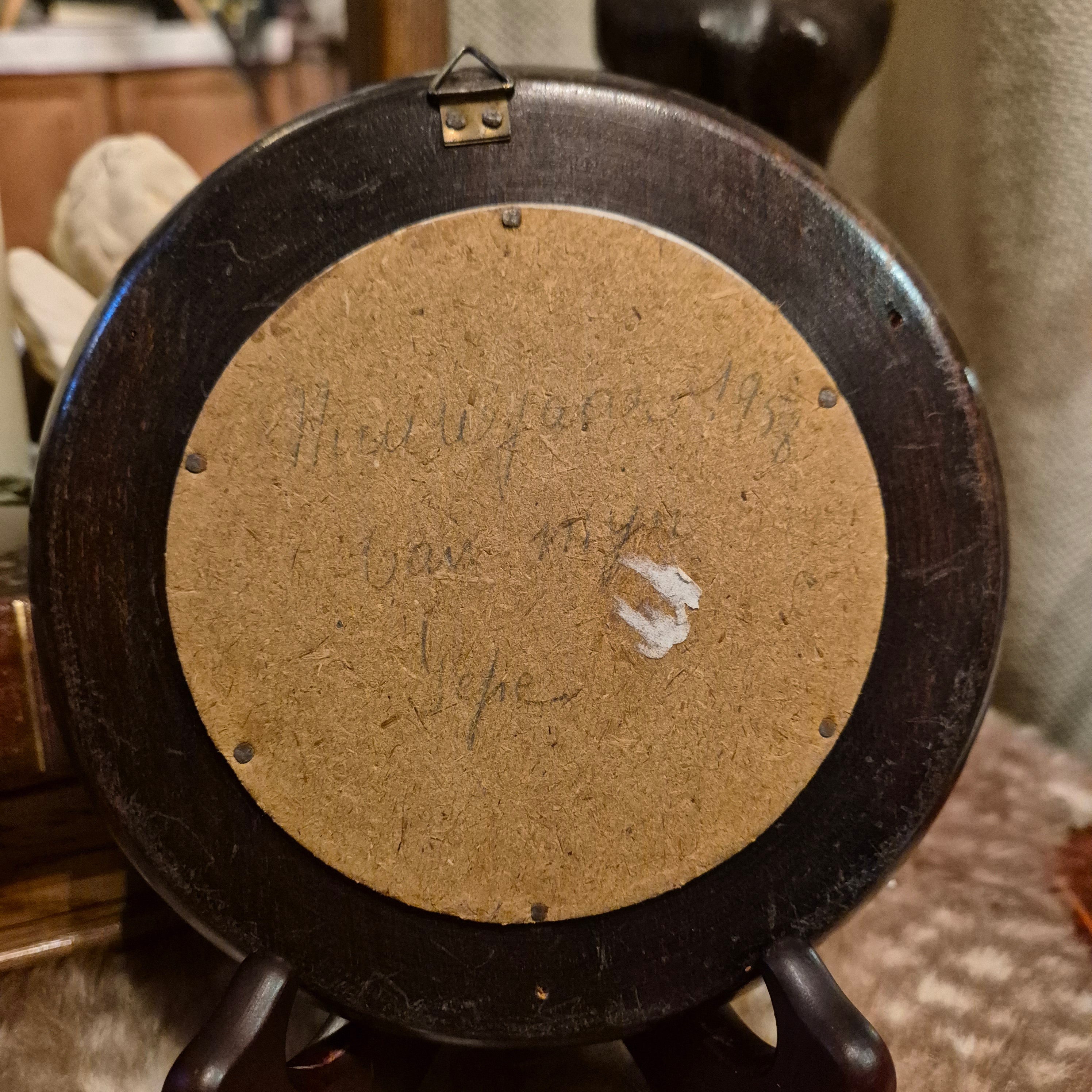 Vintage houten lijstje met prent