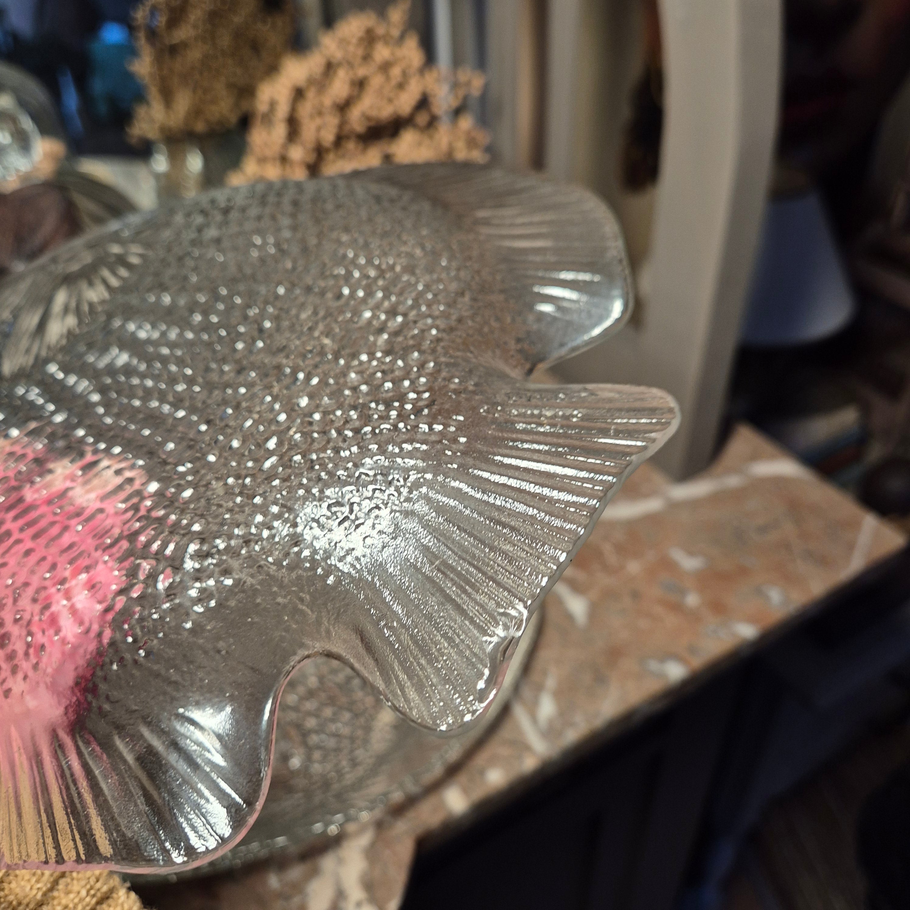 Vintage borden vis van glas