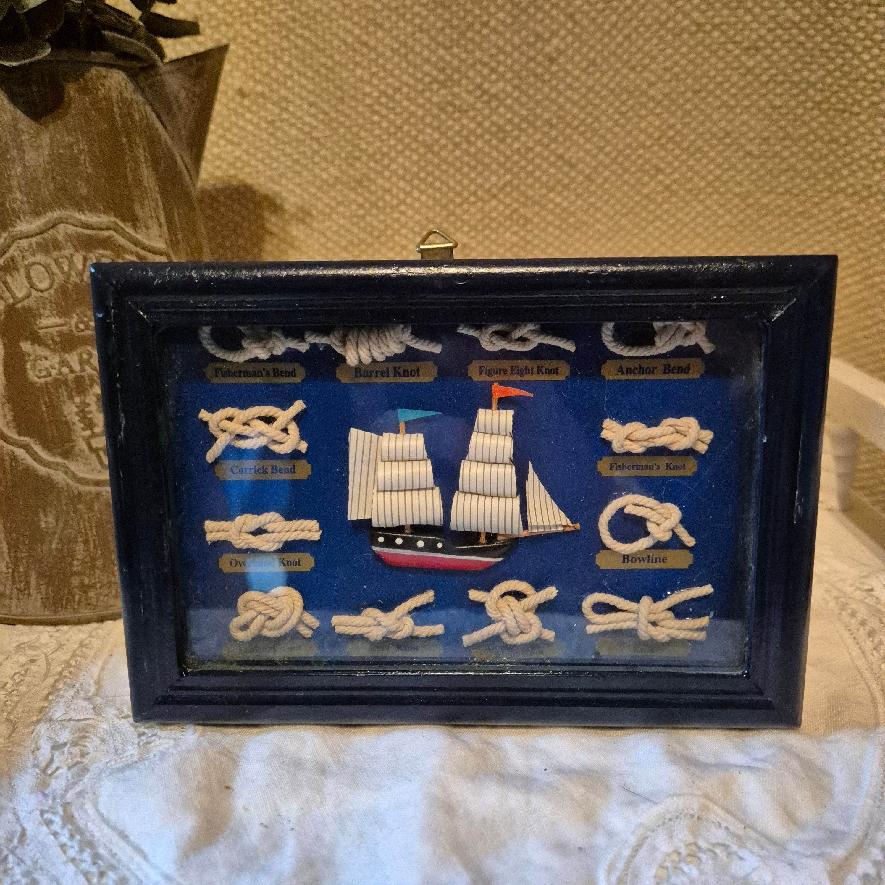 Vintage Nautische knopen lijstje