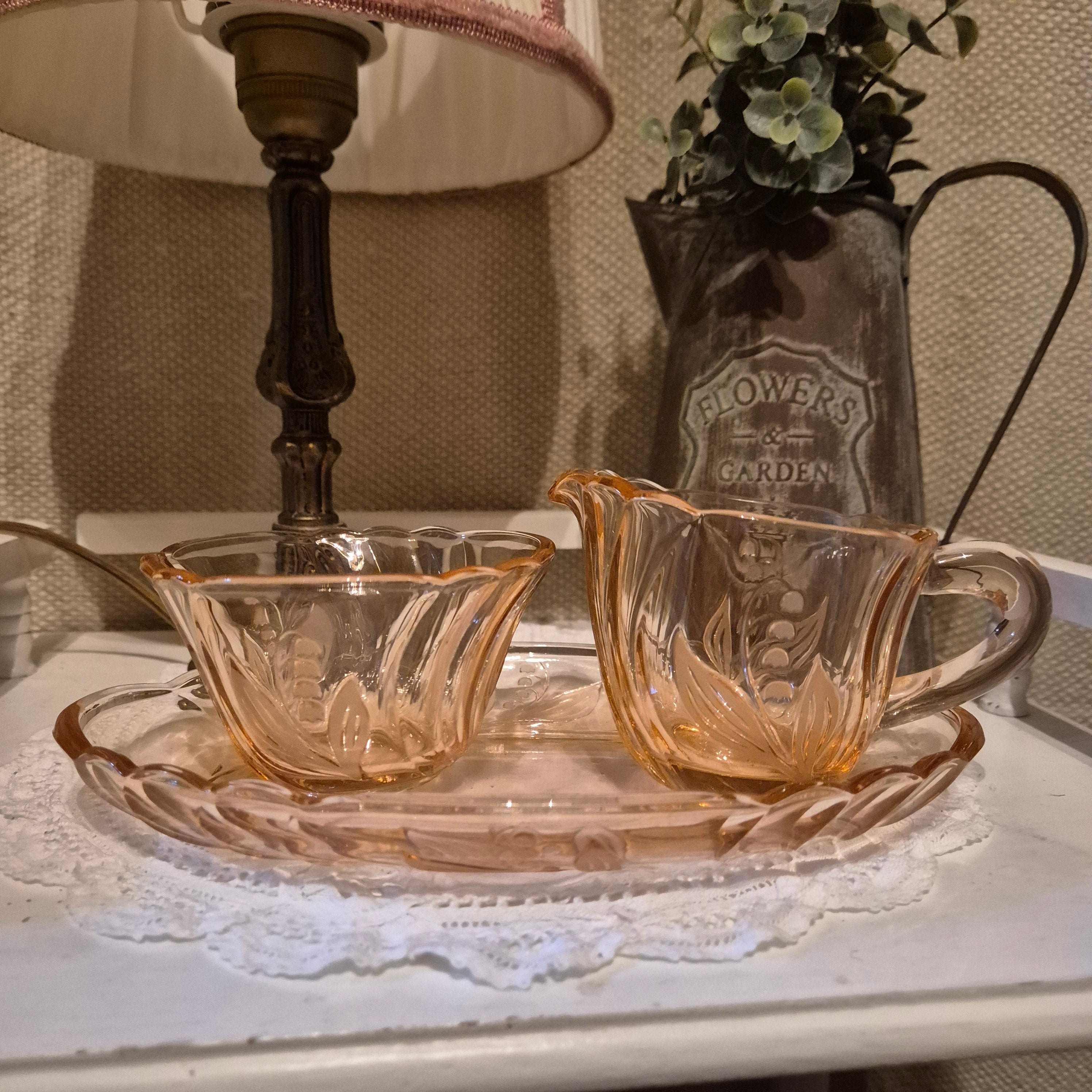 Vintage depressieglas setje