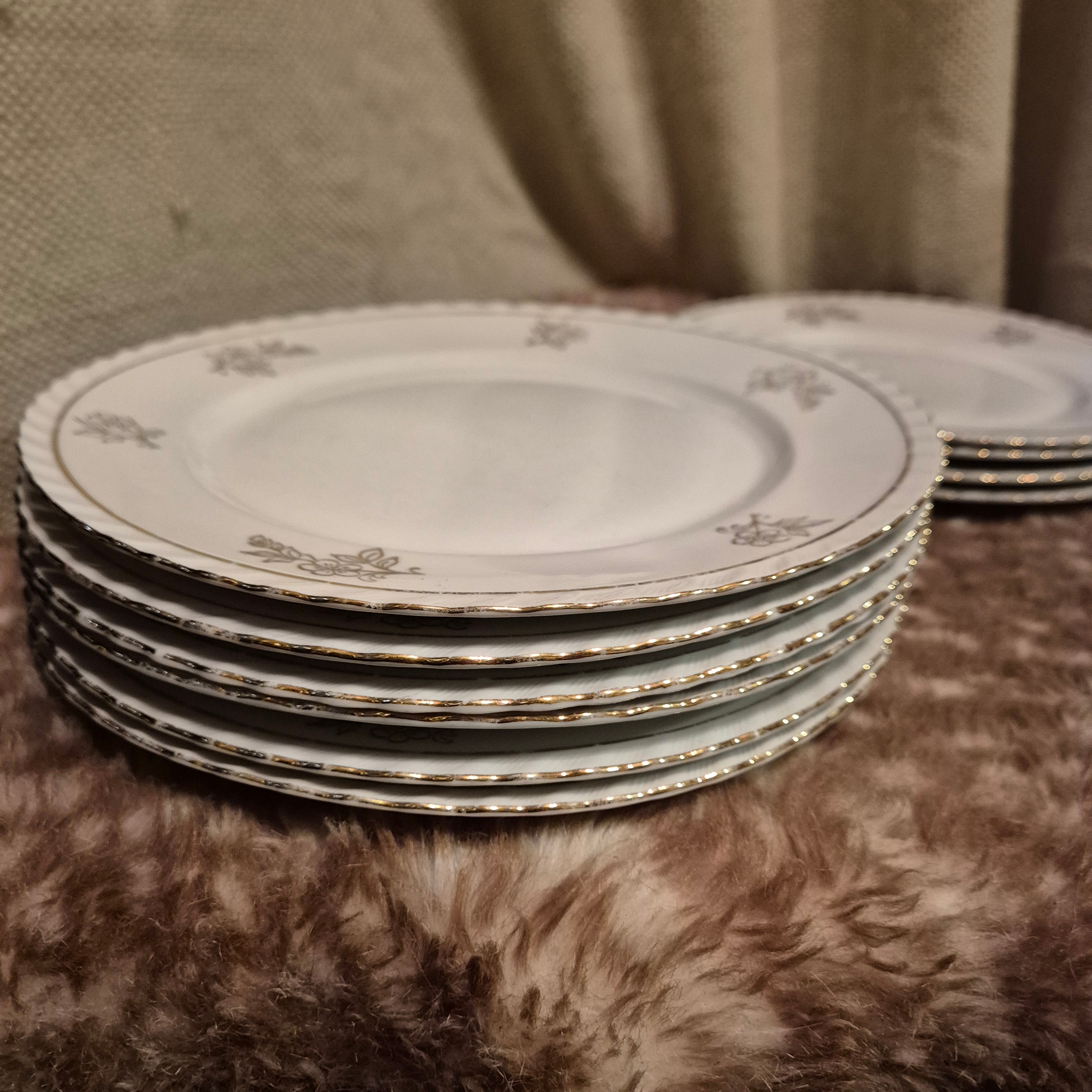 Vintage porseleinen set borden