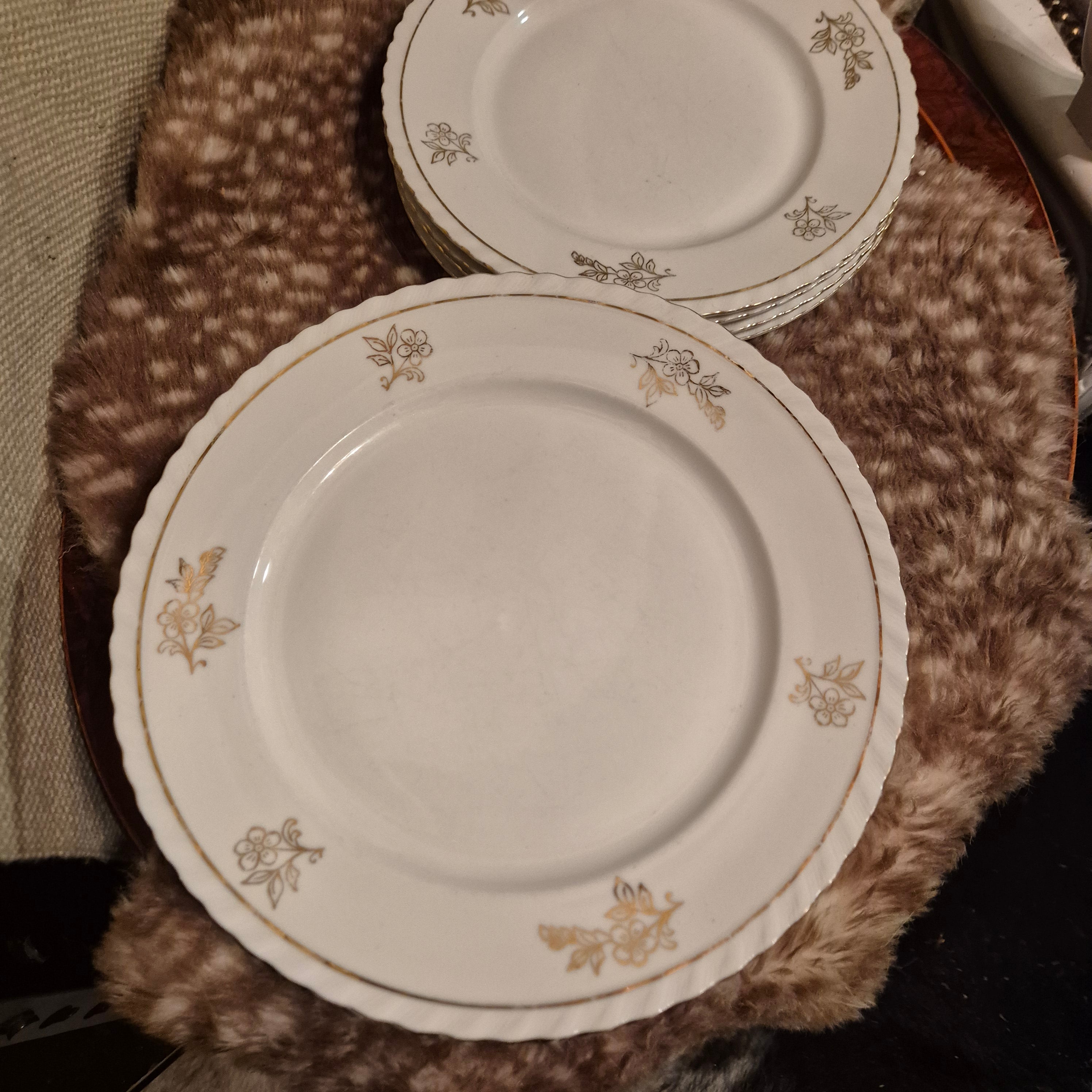 Vintage porseleinen set borden