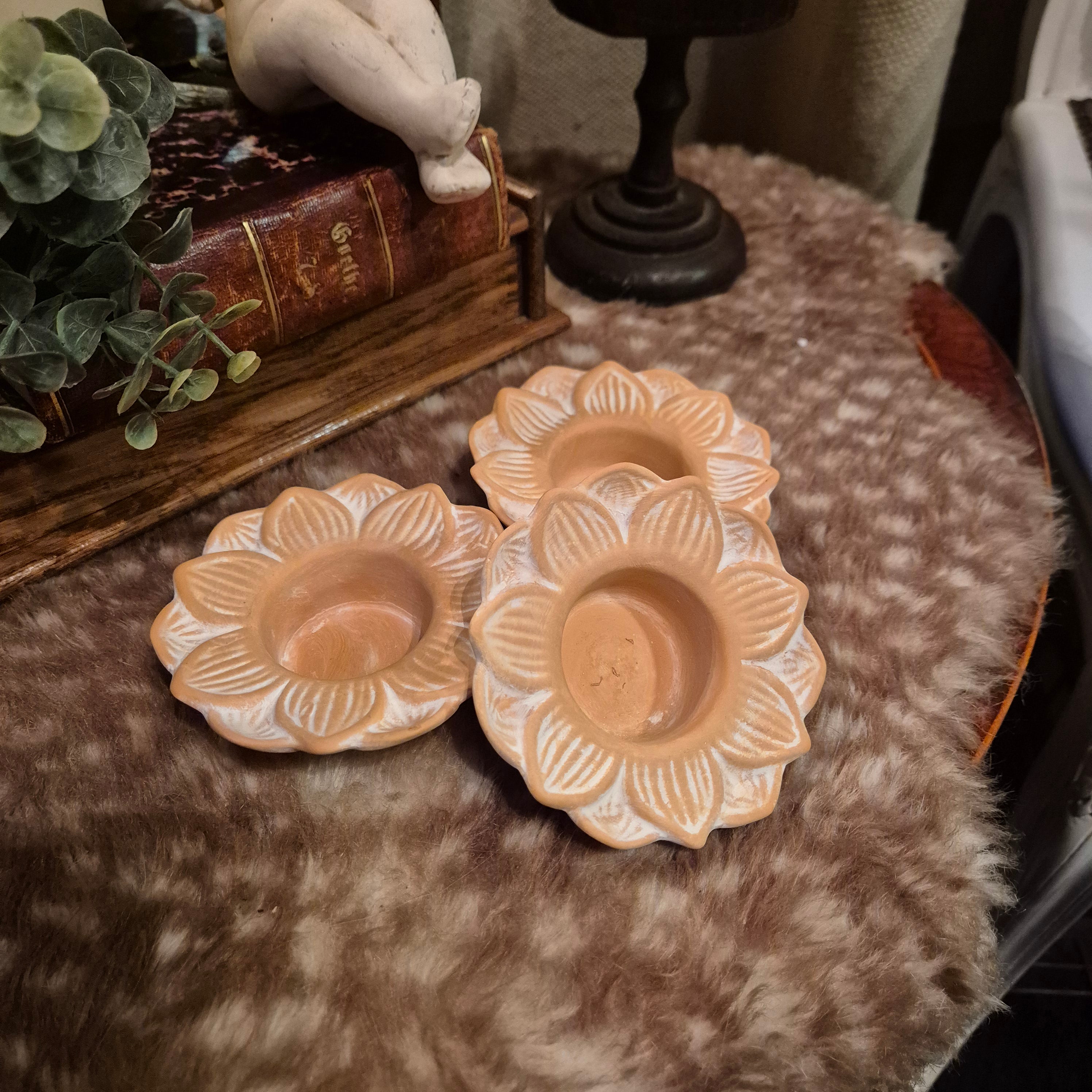 Terracotta waxinelichthouders