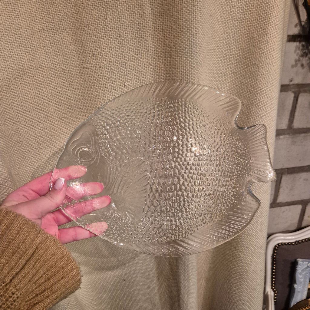 Vintage borden vis van glas