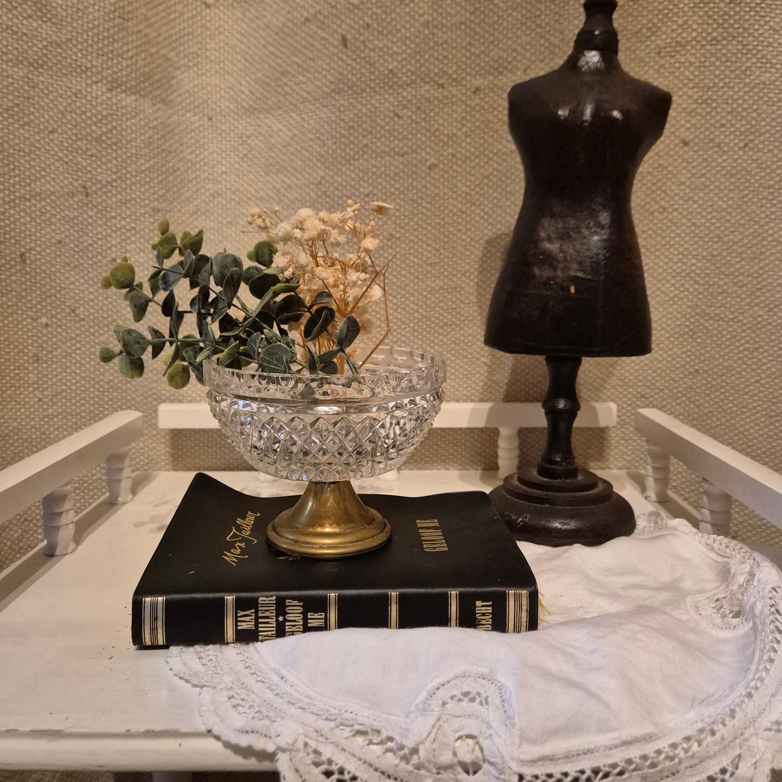 Vintage glazen bonbonniere