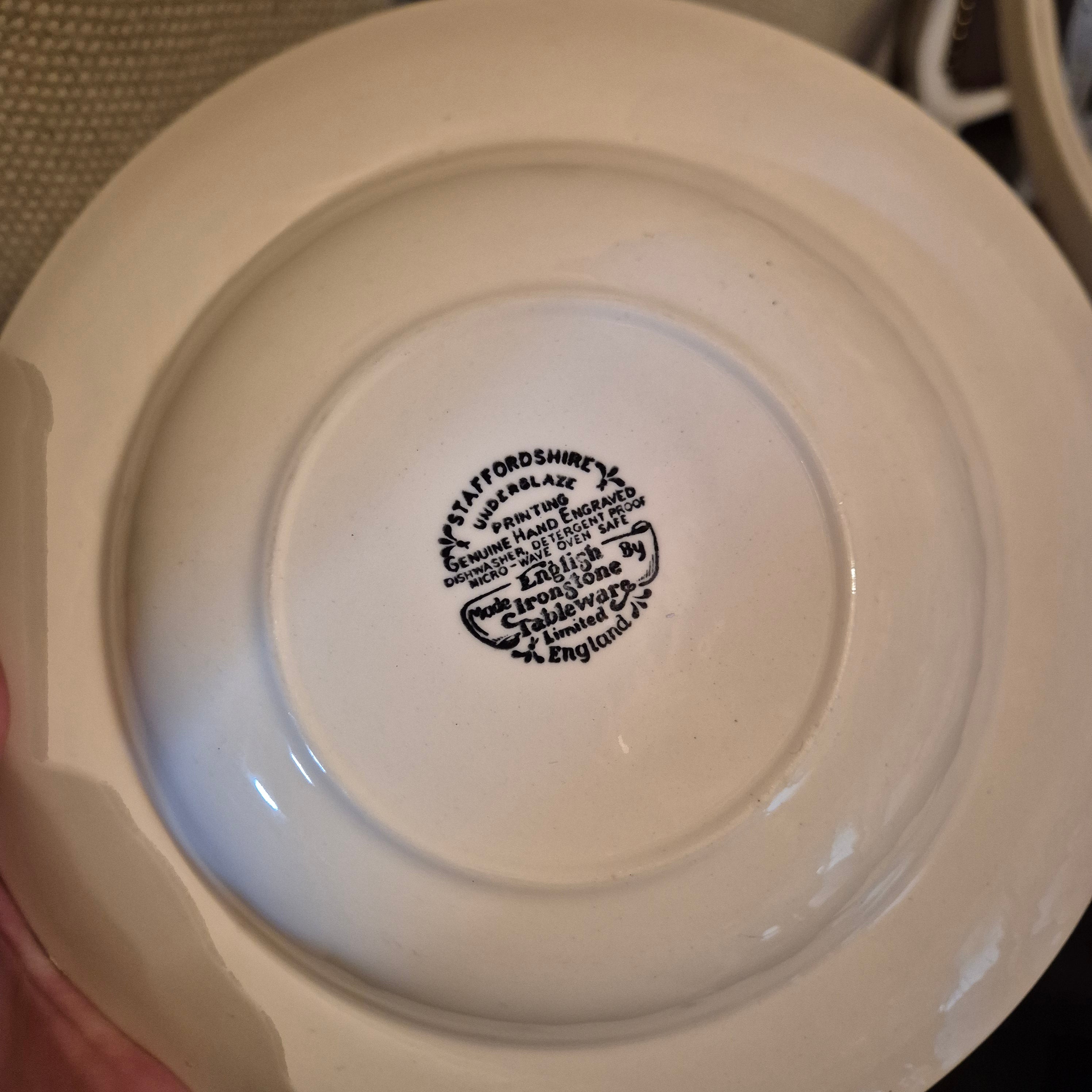 Vintage set van 4 diepe borden