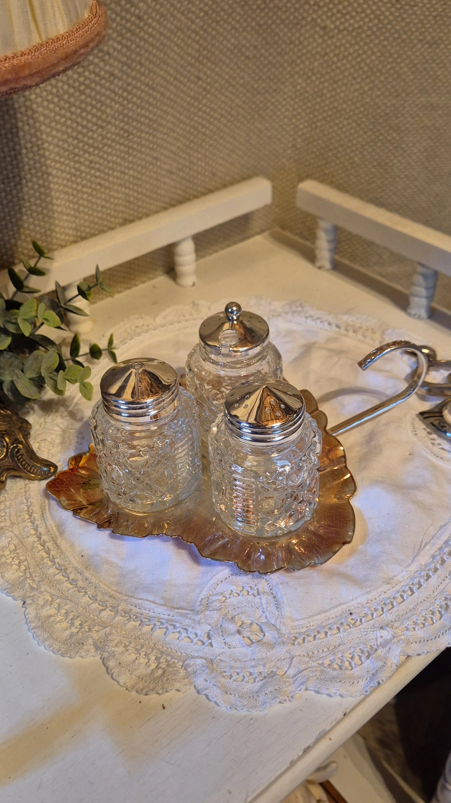 Verzilverd Ménage setje England