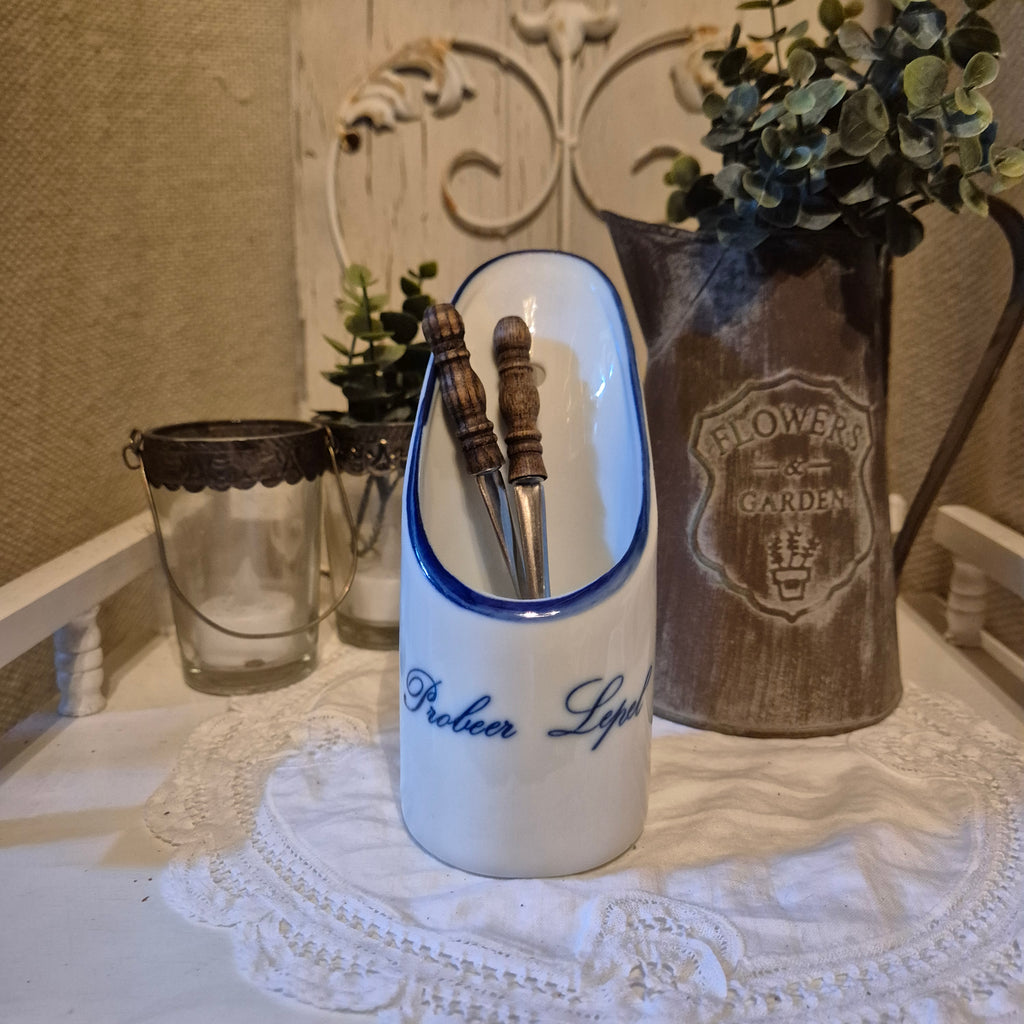 Vintage keramieken lepeltjes houder