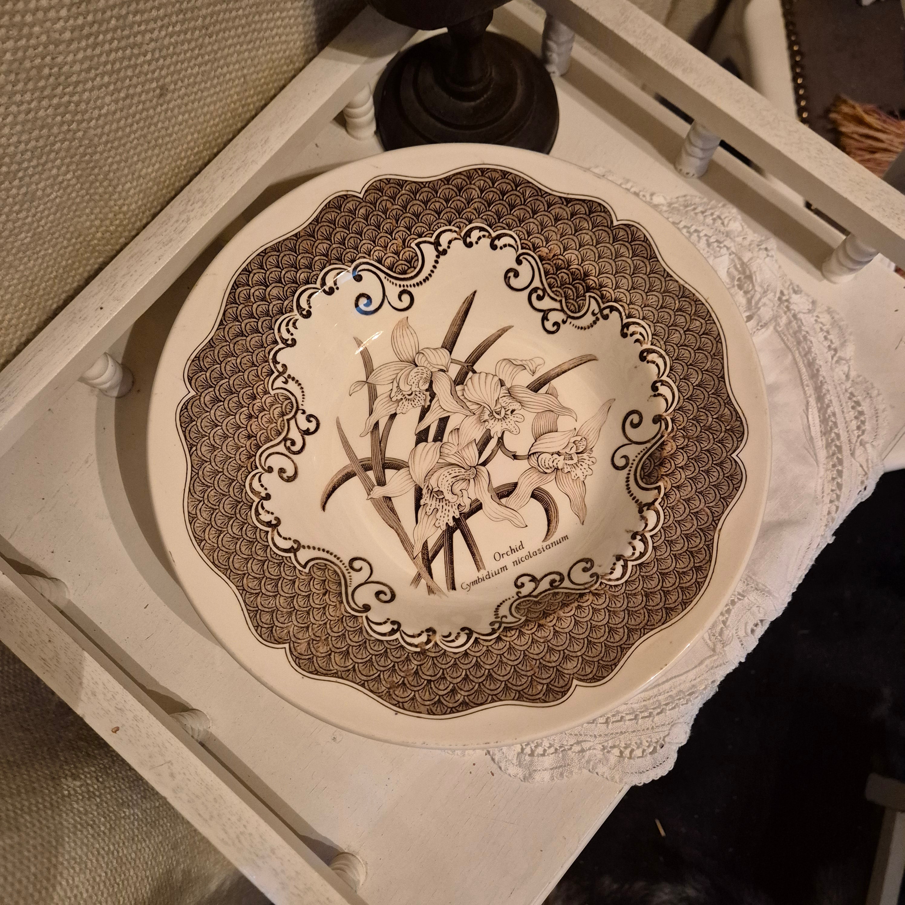 Vintage set van 4 diepe borden