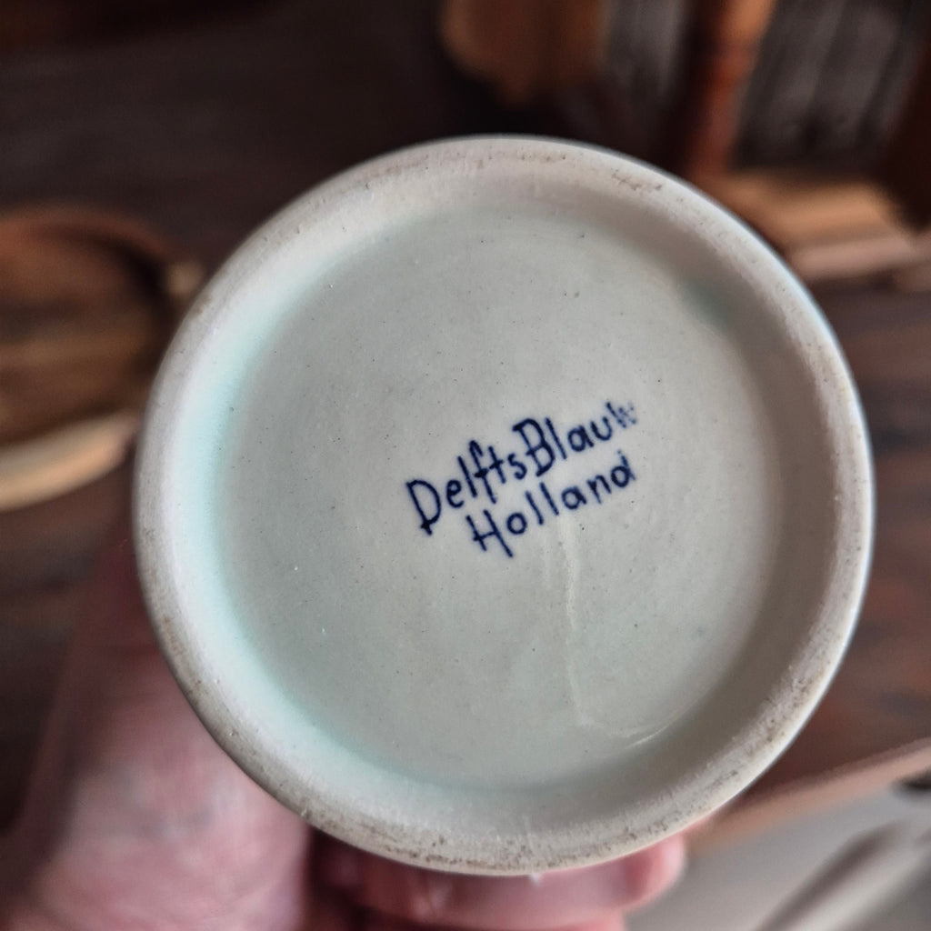 Set van twee vintage kruidenpotjes Delfst Blauw