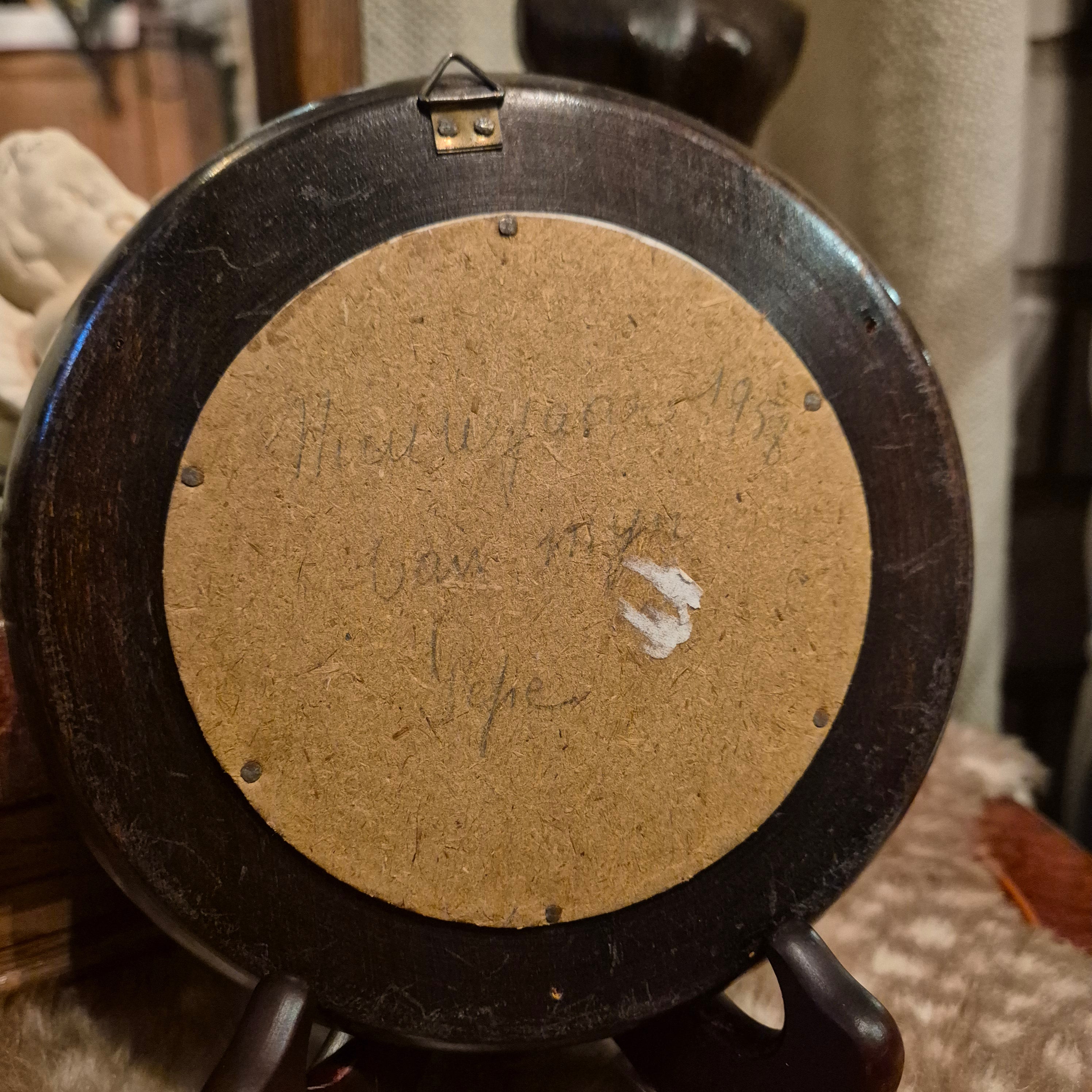 Vintage houten lijstje met prent