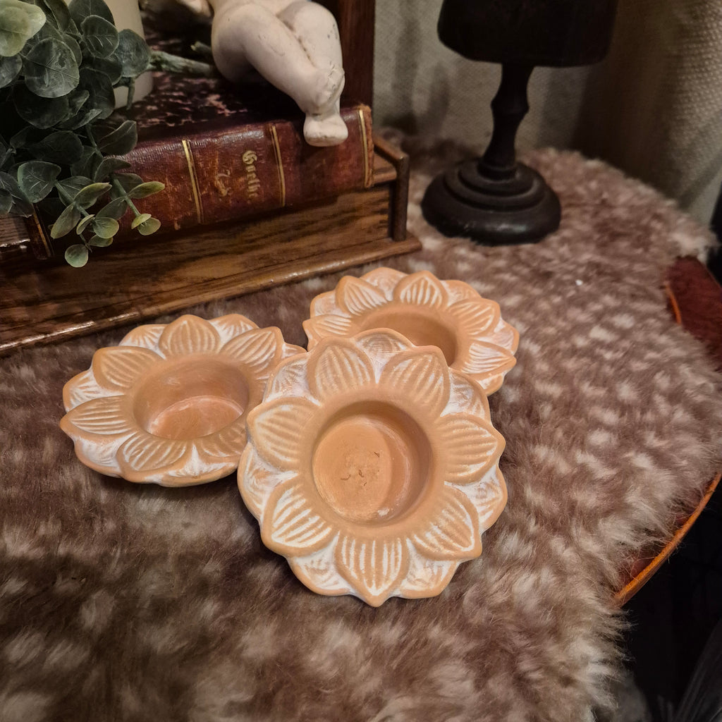 Terracotta waxinelichthouders