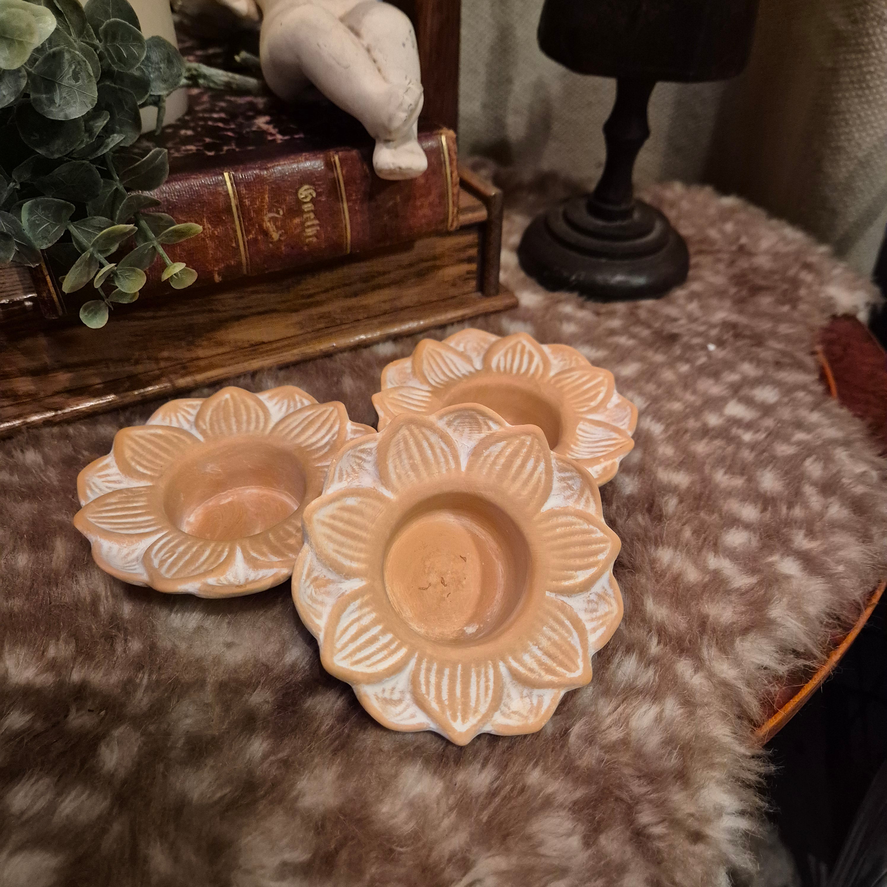 Terracotta waxinelichthouders