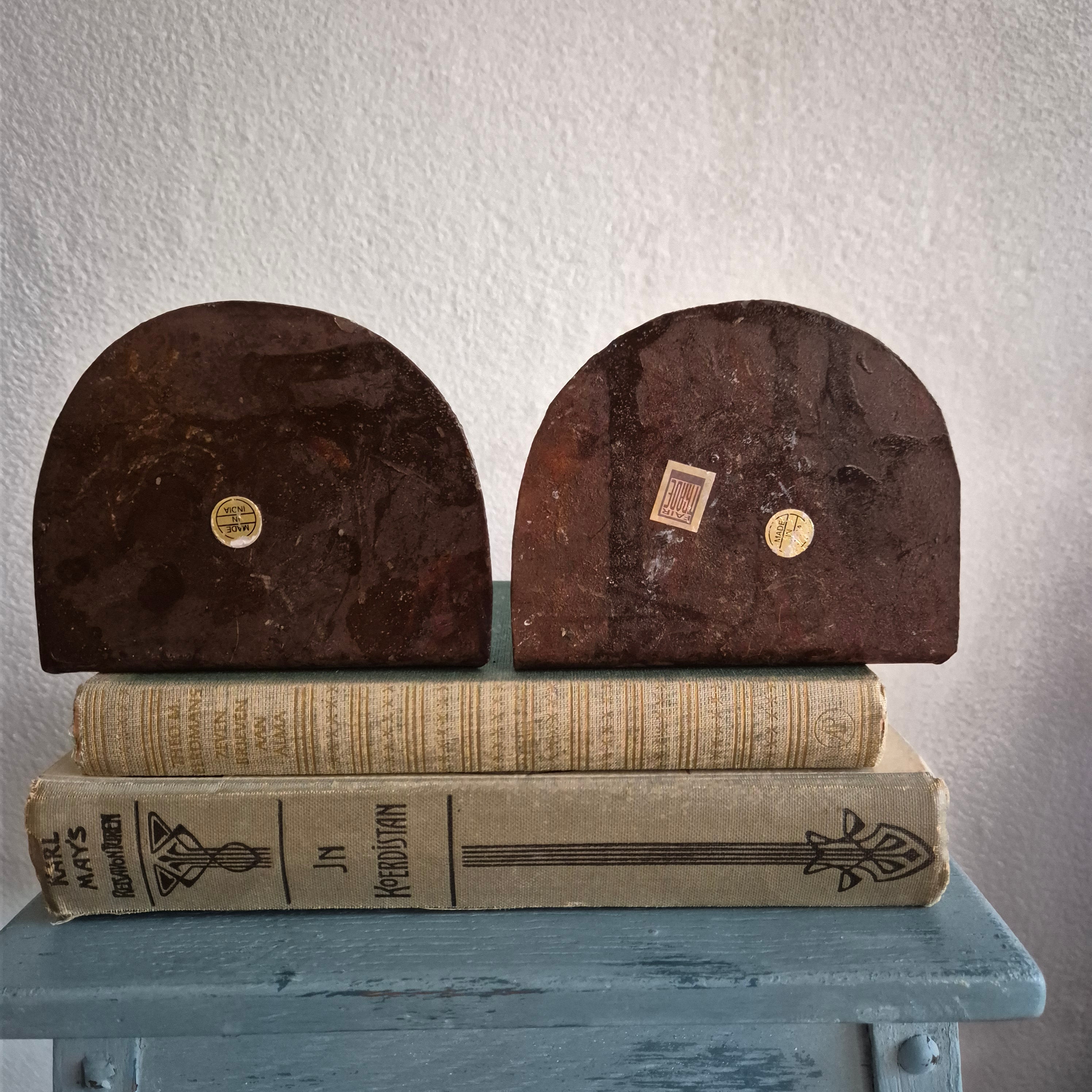 Vintage metalen boekensteunen