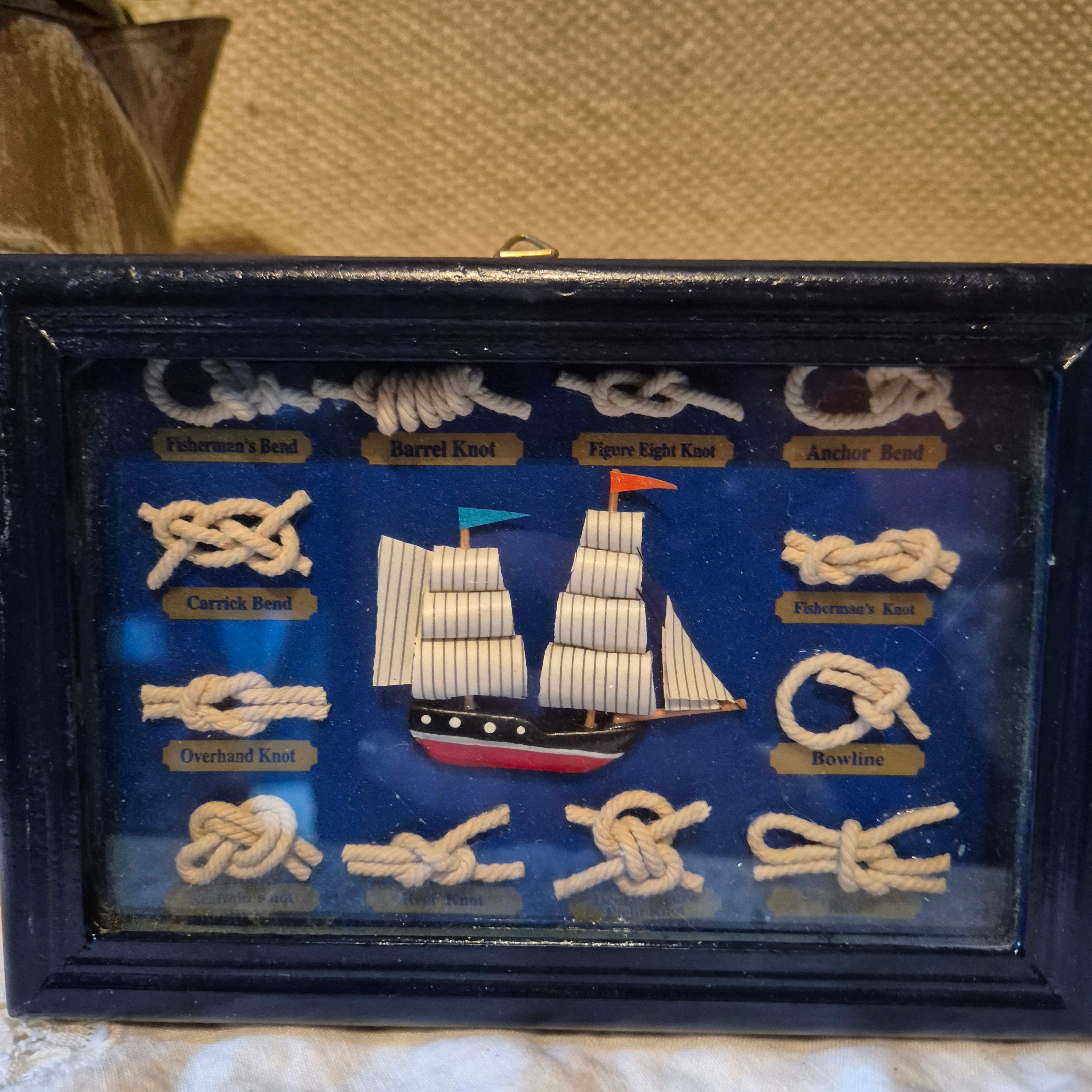 Vintage Nautische knopen lijstje