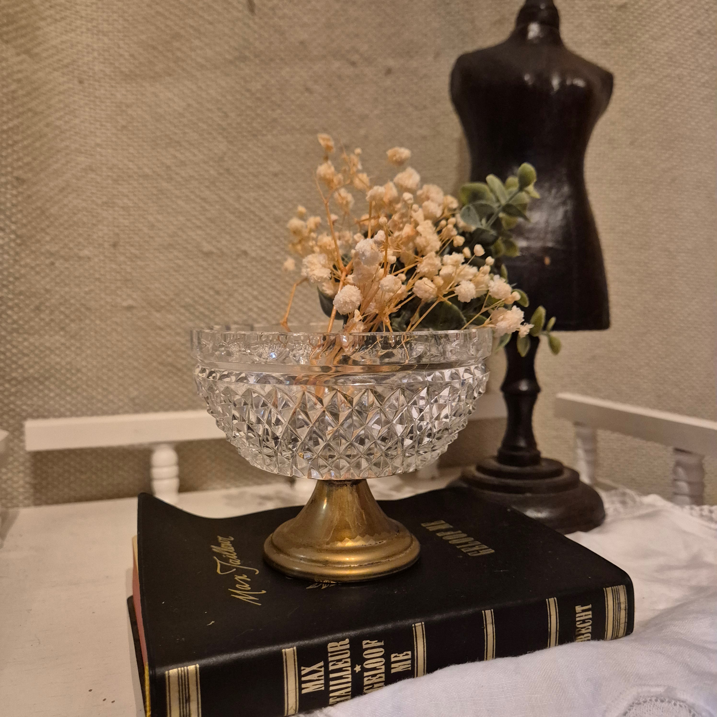 Vintage glazen bonbonniere