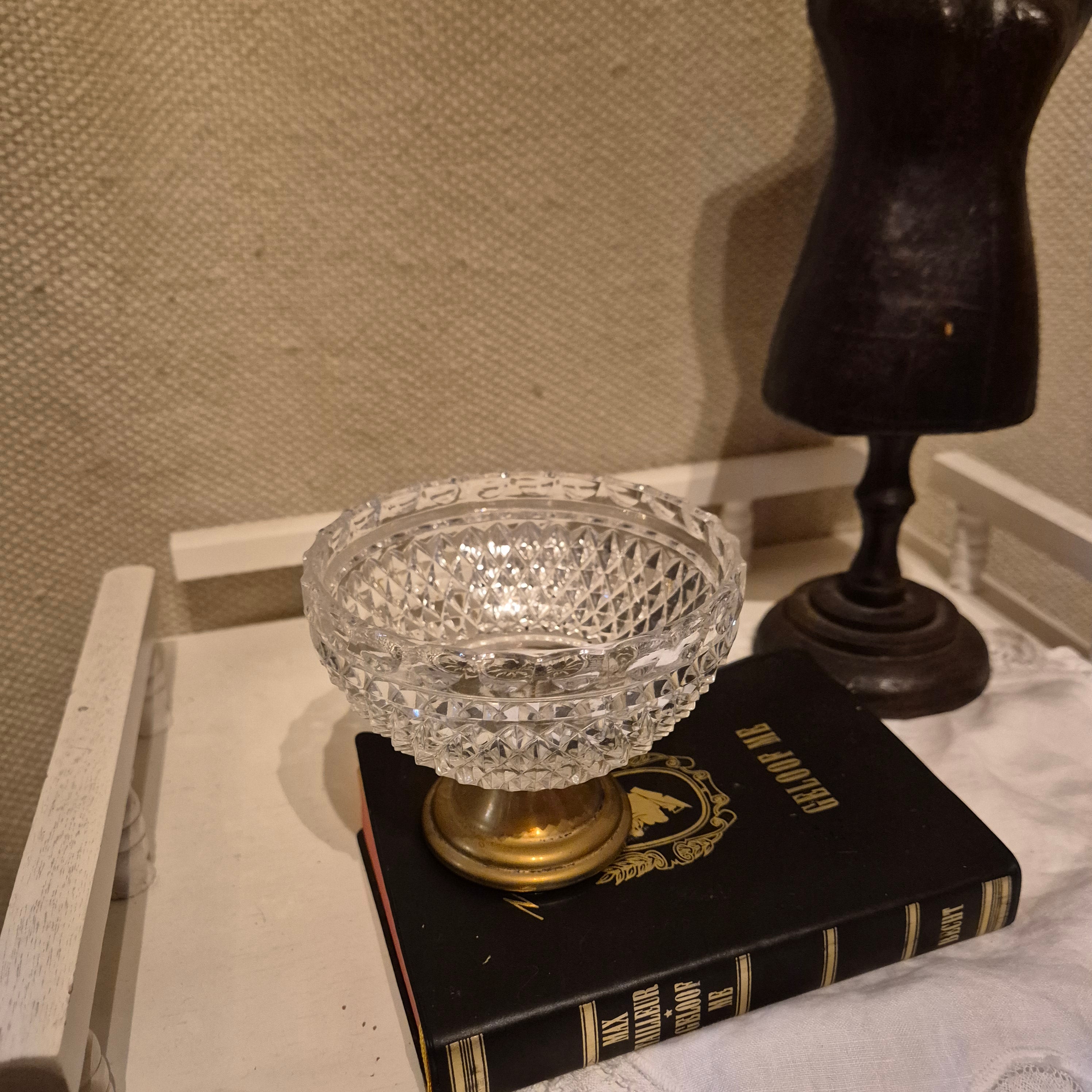 Vintage glazen bonbonniere