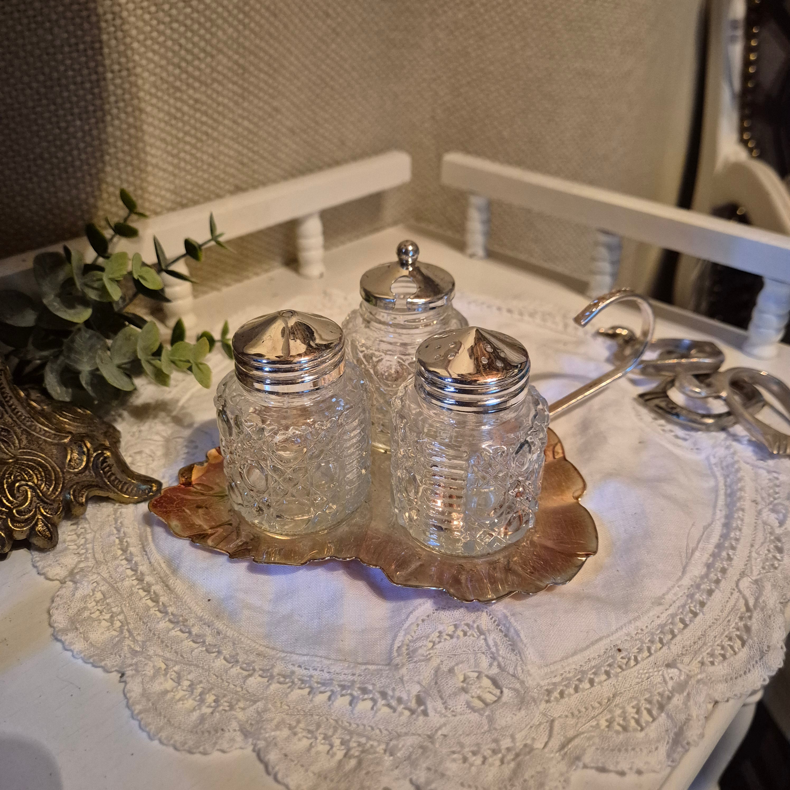 Verzilverd Ménage setje England